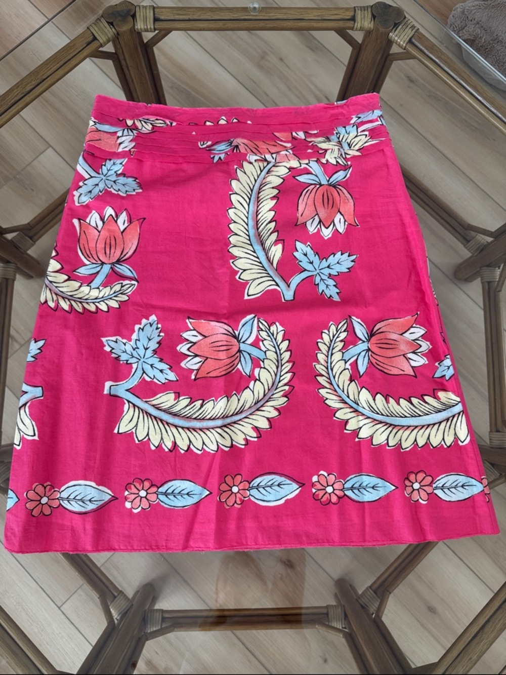 Express Pink Floral A-Line Skirt